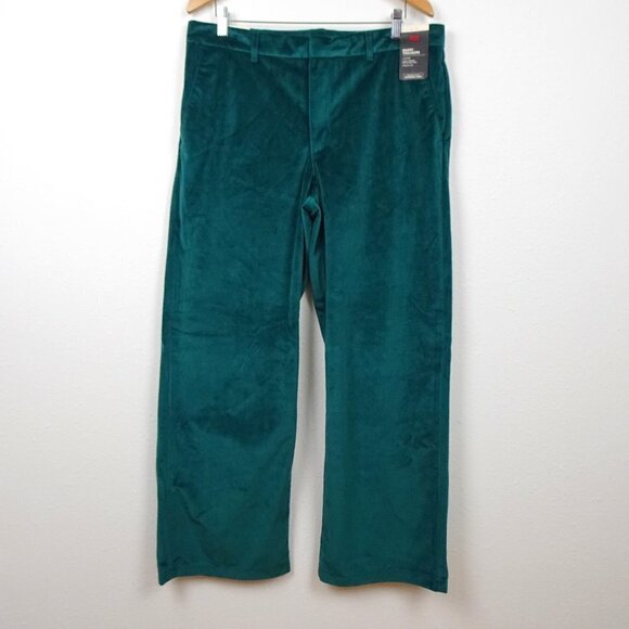 Levi's Pants - Levi's Baggy Trousers Women's Size 32x31 Green Velvet Wide Leg Loose Fit